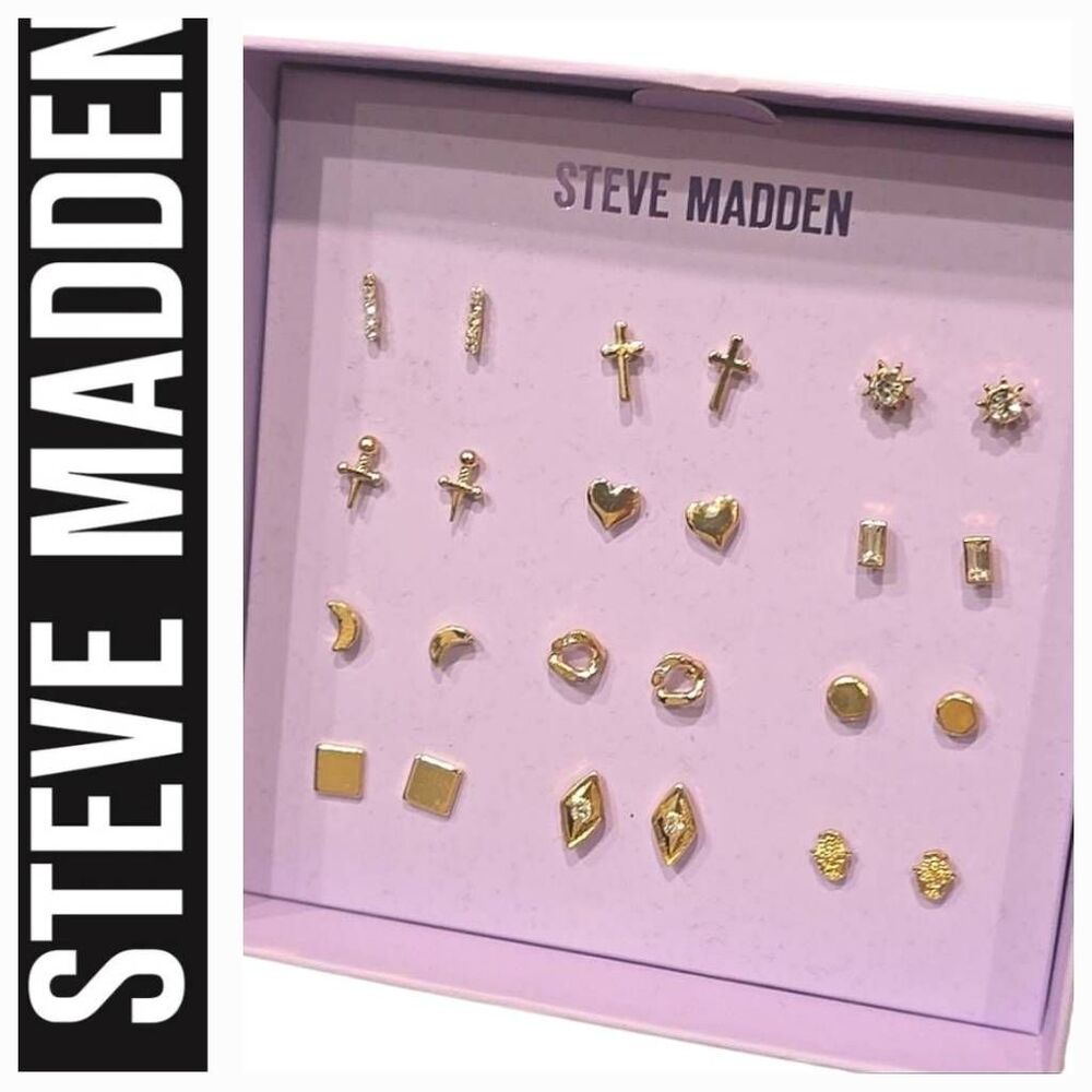 Steve Madden 12-PC Boxed Various Earring Set